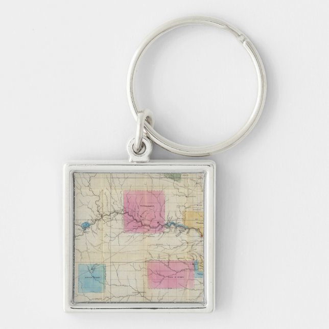 Map of Eastern Kansas Keychain (Front)
