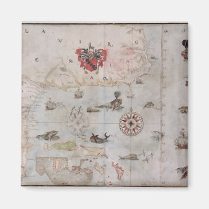 Map of Eastern North America Magnet