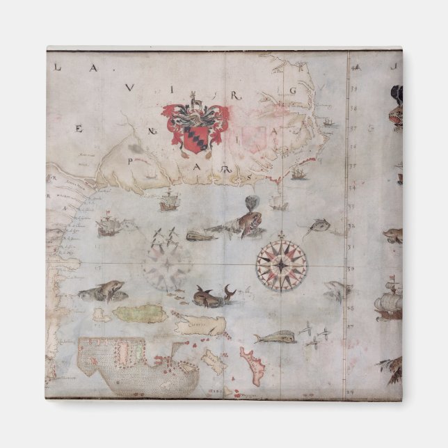 Map of Eastern North America Magnet (Front)