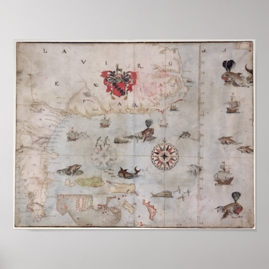 Map of Eastern North America Poster | Zazzle.com