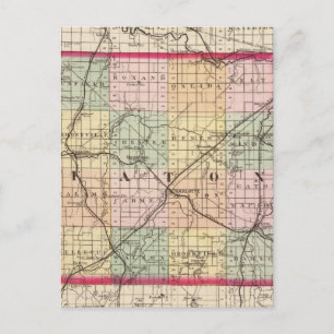 Map of Eaton County, Michigan Postcard