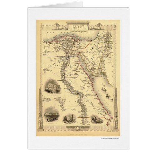 Map of Egypt and Arabia Petrea by Rapkin 1851