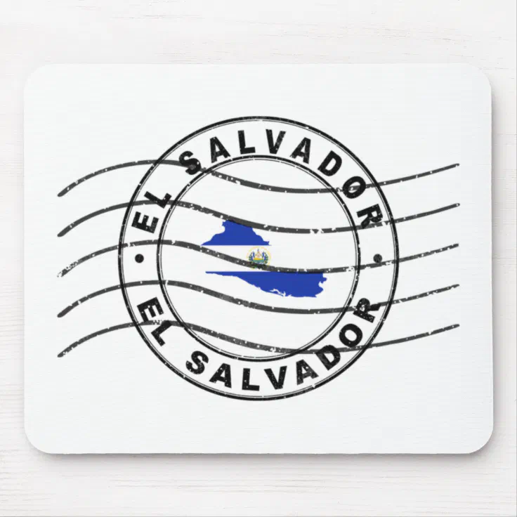Map of El Salvador, Postal Passport Stamp Mouse Pad Zazzle