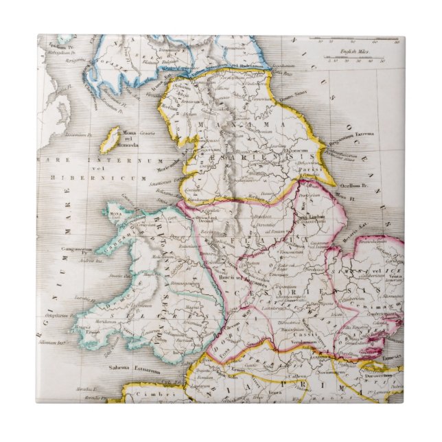 Map of England | Britannia Antiqua Ceramic Tile (Front)