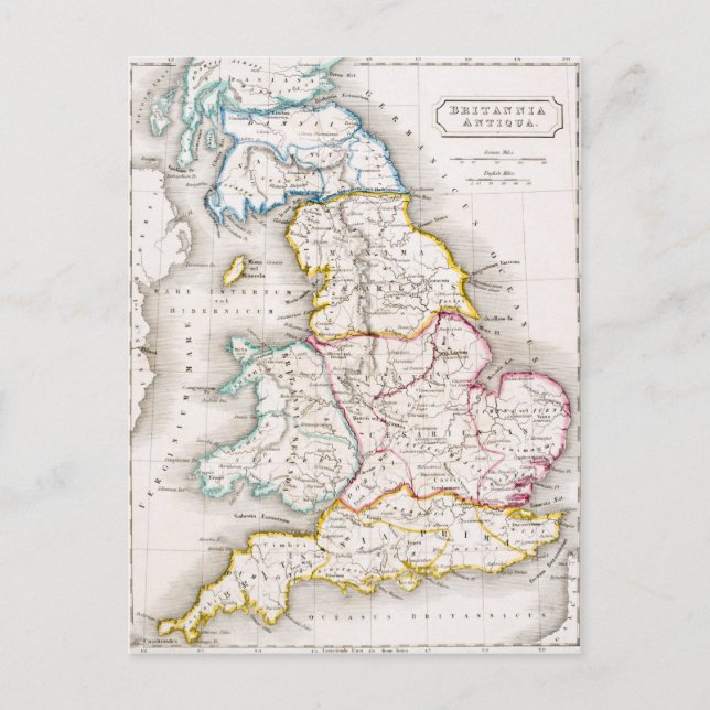 Map of England | Britannia Antiqua Postcard (Front)