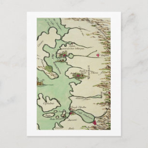 Map of Epirus for 'Andromache' by Jean Racine, fro Postcard