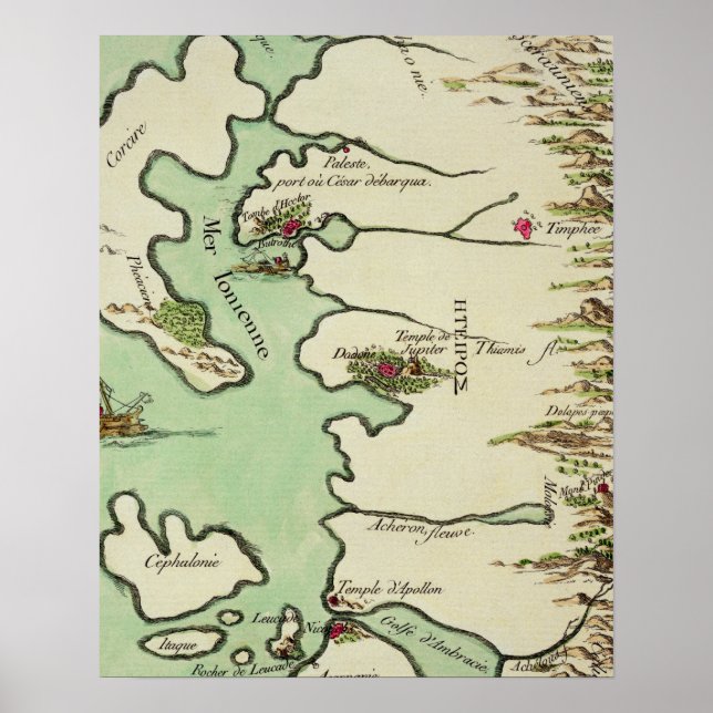 Map of Epirus for 'Andromache' by Jean Racine, fro Poster (Front)