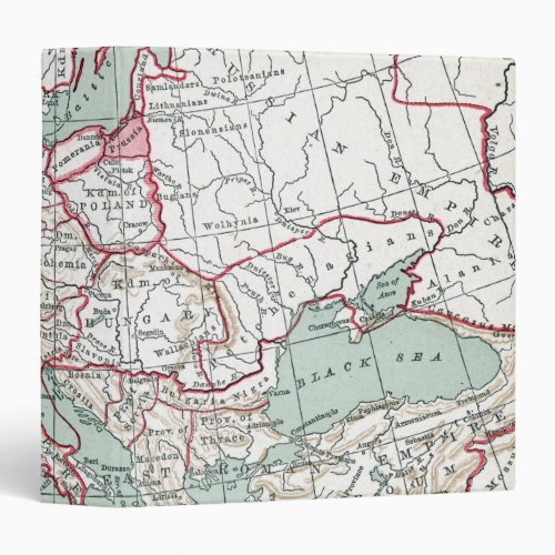 MAP OF EUROPE 12th CENTURY 3 Ring Binder