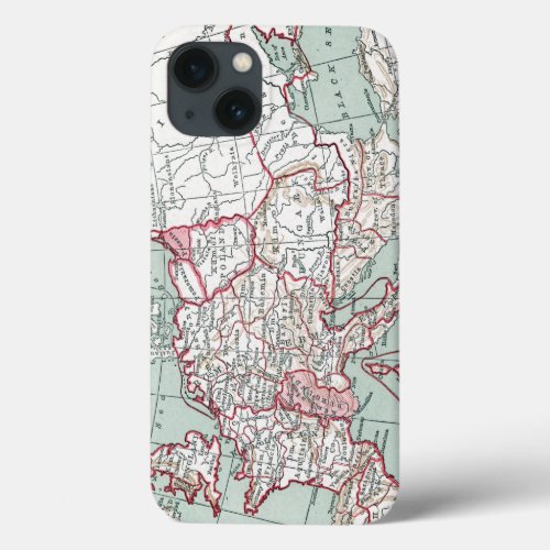 MAP OF EUROPE 12th CENTURY iPhone 13 Case