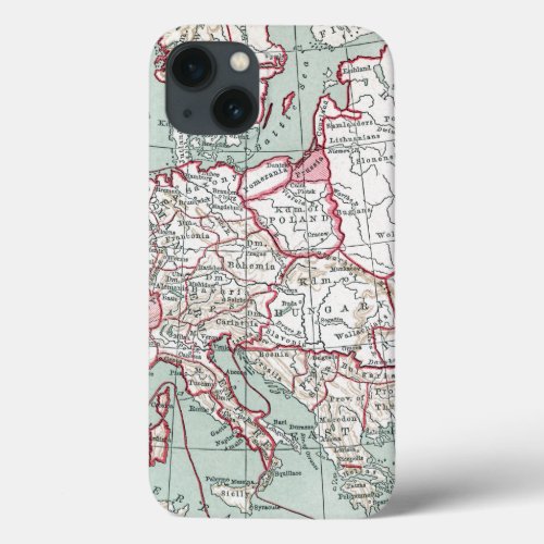 MAP OF EUROPE 12th CENTURY iPhone 13 Case