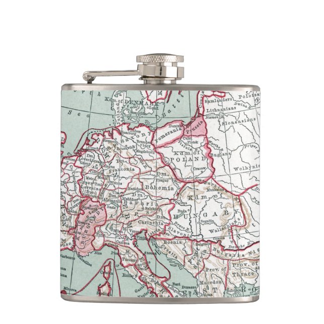 MAP OF EUROPE, 12th CENTURY Flask (Front)