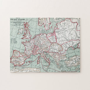 MAP OF EUROPE, 12th CENTURY Jigsaw Puzzle
