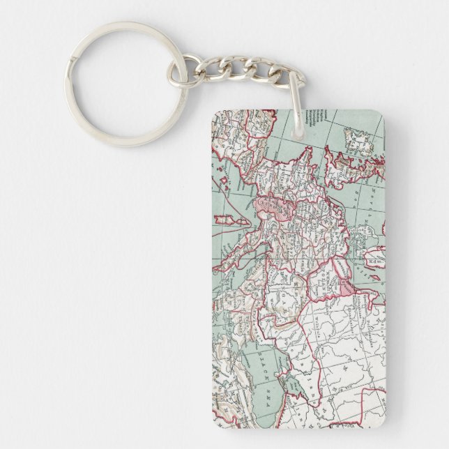 MAP OF EUROPE, 12th CENTURY Keychain (Front)