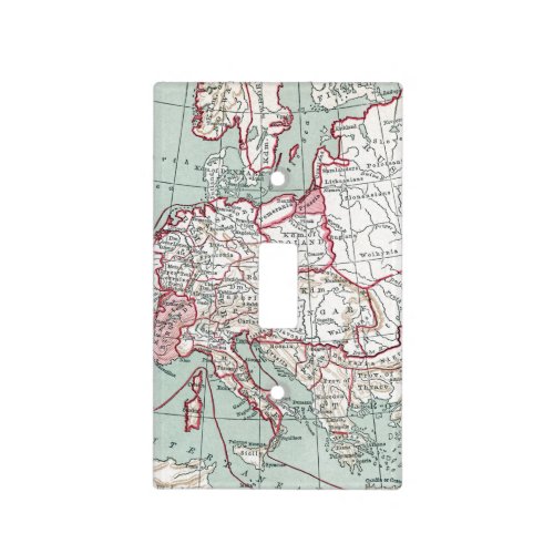 MAP OF EUROPE 12th CENTURY Light Switch Cover