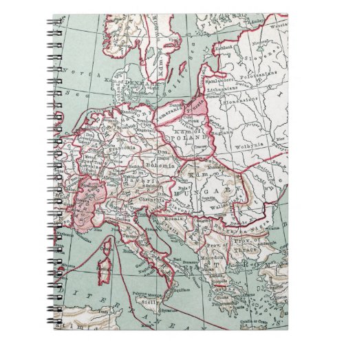 MAP OF EUROPE 12th CENTURY Notebook