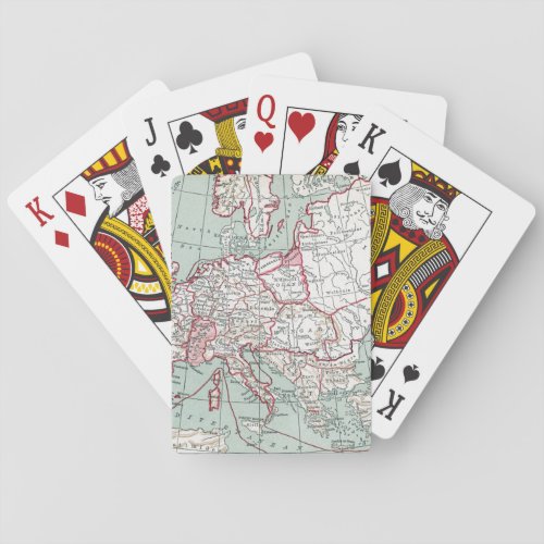 MAP OF EUROPE 12th CENTURY Poker Cards