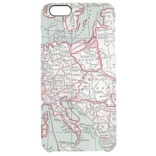 MAP OF EUROPE 12th CENTURY Clear iPhone 6 Plus Case