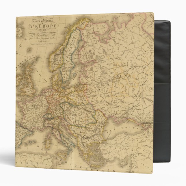 Map of Europe 2 3 Ring Binder (Front/Inside)