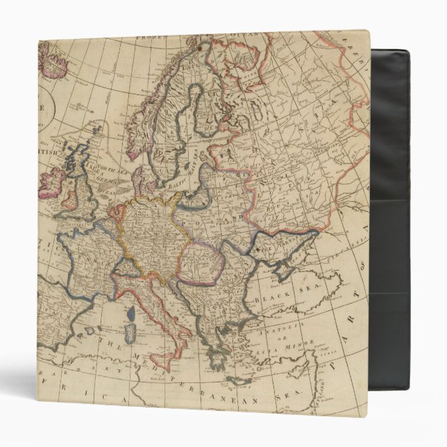 Map of Europe 3 Ring Binder (Front/Inside)