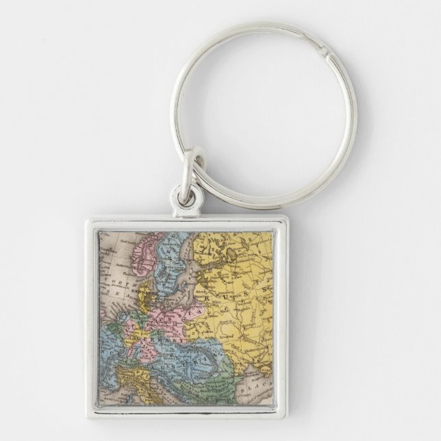 Map of Europe 4 Keychain (Front)