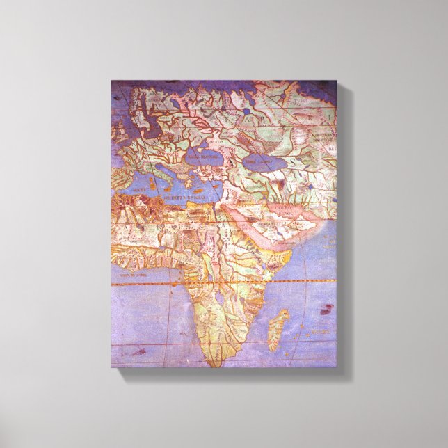Map of Europe and Africa Canvas Print (Front)