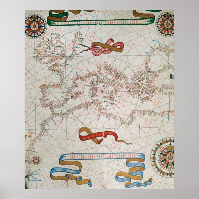 Map of Europe & Coasts of North Africa Poster (Front)