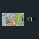 Map of Europe Luggage Tag<br><div class="desc">Where all the cool kids live</div>