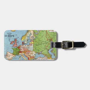 Map of Europe Luggage Tag
