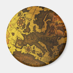 Map of Europe Magnet