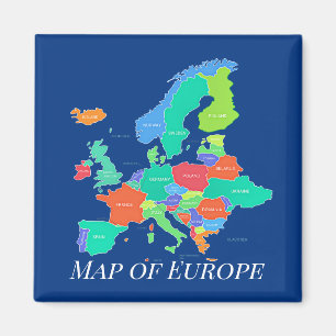 Map of Europe Magnet