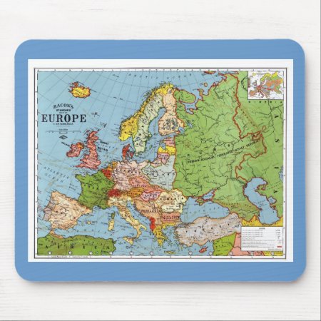 Map Of Europe Mouse Pad