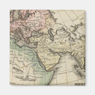 map of Europe, Northern Africa and Southeast Asia Magnet