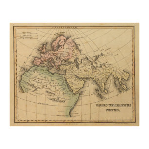 map of Europe, Northern Africa and Southeast Asia Wood Wall Decor