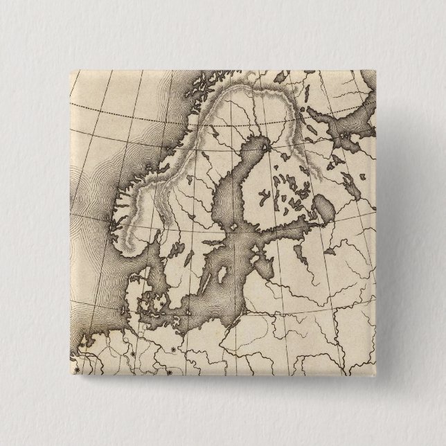 Map of Europe Pinback Button (Front)