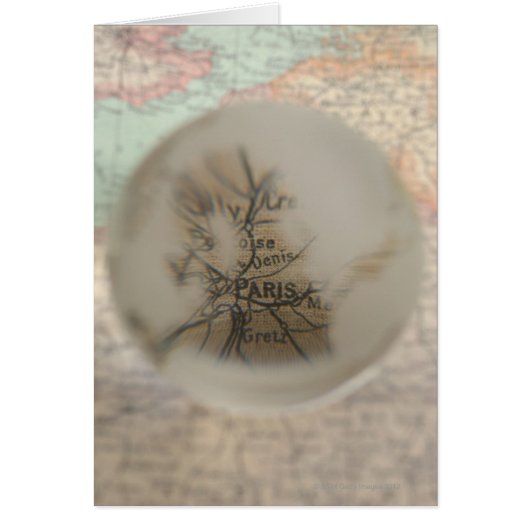 Map of Europe seen through crystal ball 5 Cards (Front)