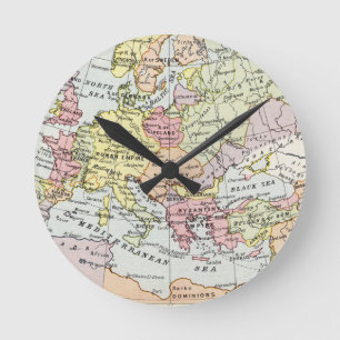 Map of Europe   The Third Crusade Round Clock