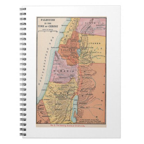 Map of Events in Jesus Christs Early Life Notebook