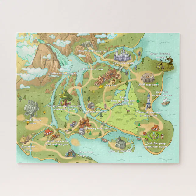 Mmorpg Map Example Map of Every MMORPG jigsaw puzzle | Zazzle
