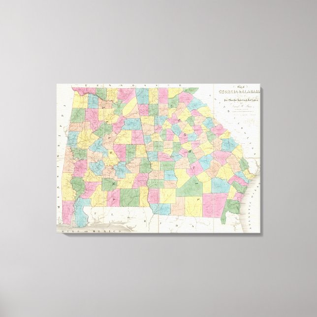 Map of Florida Canvas Print (Front)