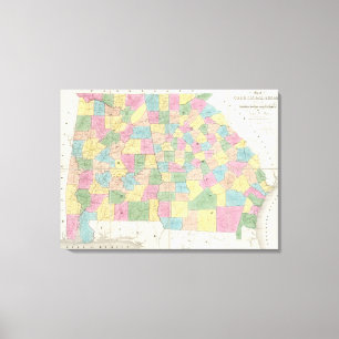 Map of Florida Canvas Print