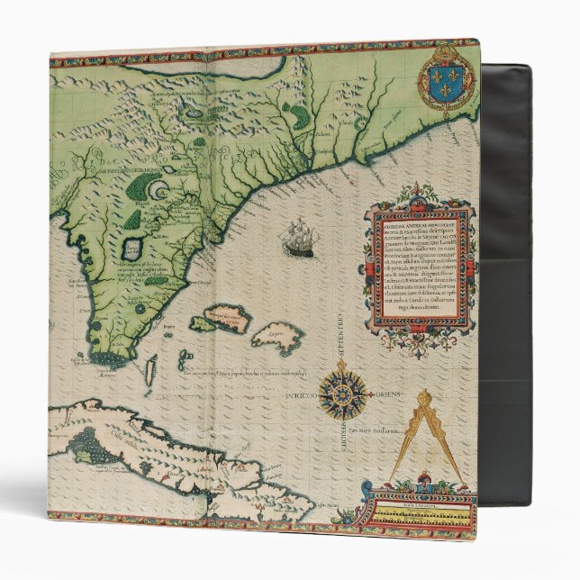 Map of Florida, from 'Brevis Narratio' 3 Ring Binder (Front/Inside)