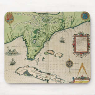 Map of Florida, from 'Brevis Narratio' Mouse Pad