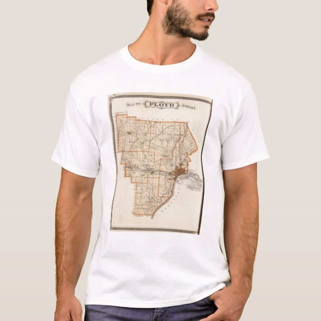 Map of Floyd County T-Shirt (Front)