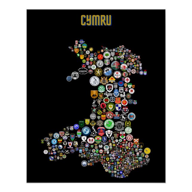 Map Of Football (Cymru) Poster (Front)