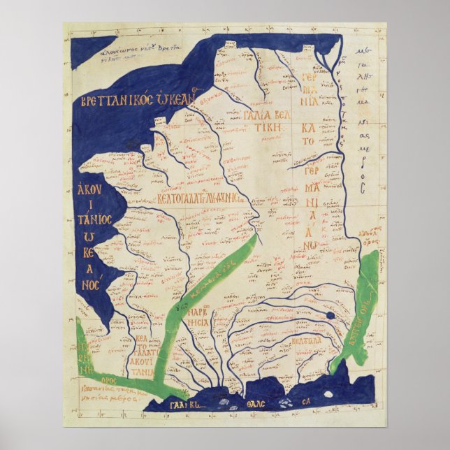 Map of France, from 'Geographia' Poster (Front)