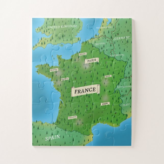 Map Of France Jigsaw Puzzle (Vertical)