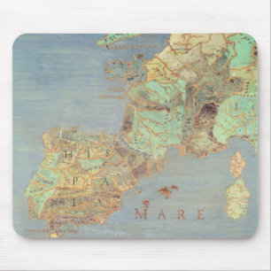 Map of France, Spain and North-West Africa Mouse Pad