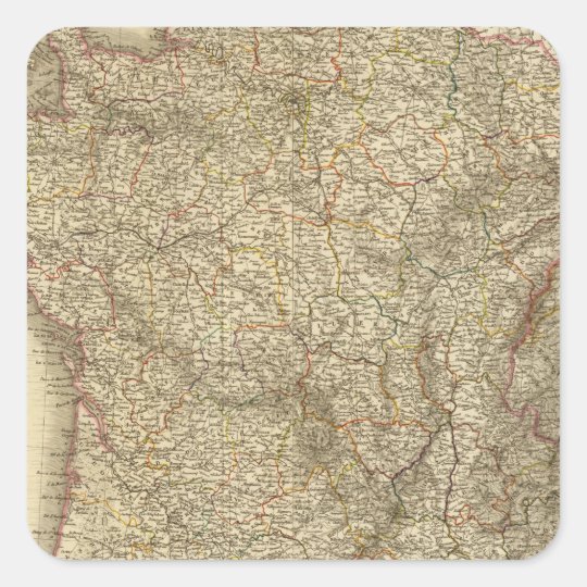 Map of France Square Sticker
