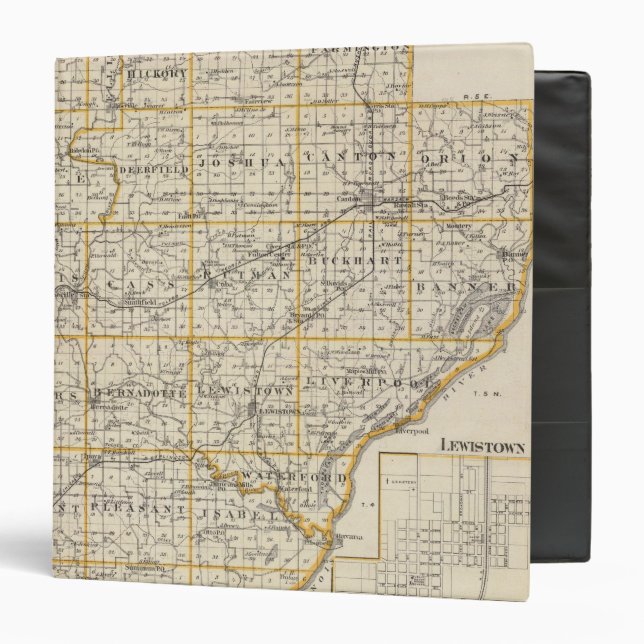 Map of Fulton County and Lewistown Binder (Front/Inside)