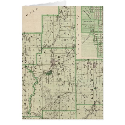 Map of Fulton County with Rochester, Fulton Co Cards (Front)